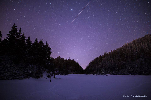 Lac Spruce en hiver la nuit: Boucle du lac Spruce