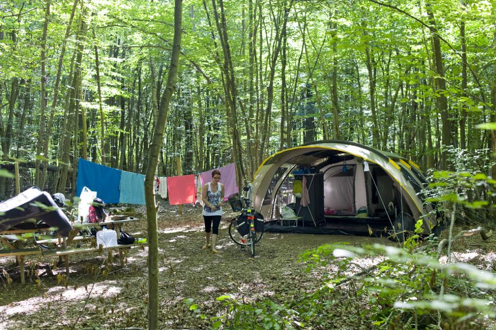 Camping Huttopia Sutton: Site de camping 