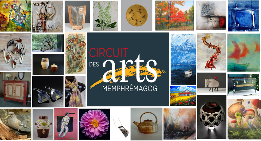Circuit des arts 2020: Circuit routier offrant l’accès aux ateliers de création d’artistes et d’artisans œuvrant dans le secteur des arts visuels. Exposition collective du 15 au 26 juillet 2020.