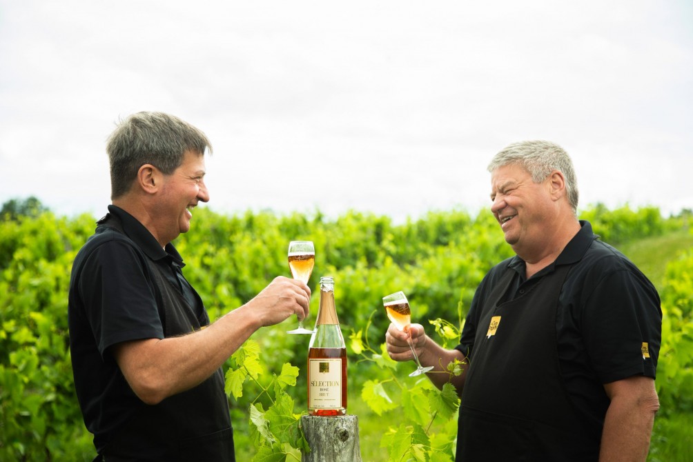 François et Jean-Paul Scieur, propriétaires du vignoble: