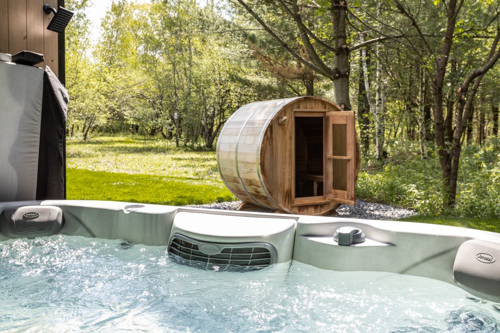 spa privé: Spa hydrothérapeutique privé et sauna sec