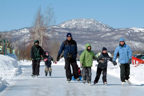 Patins en famille à Orford